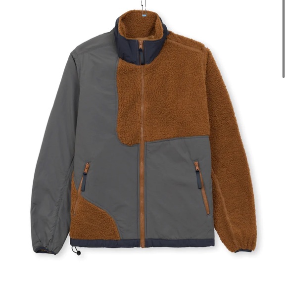 Brain dead paneled sherpa full zip jacket Clearance